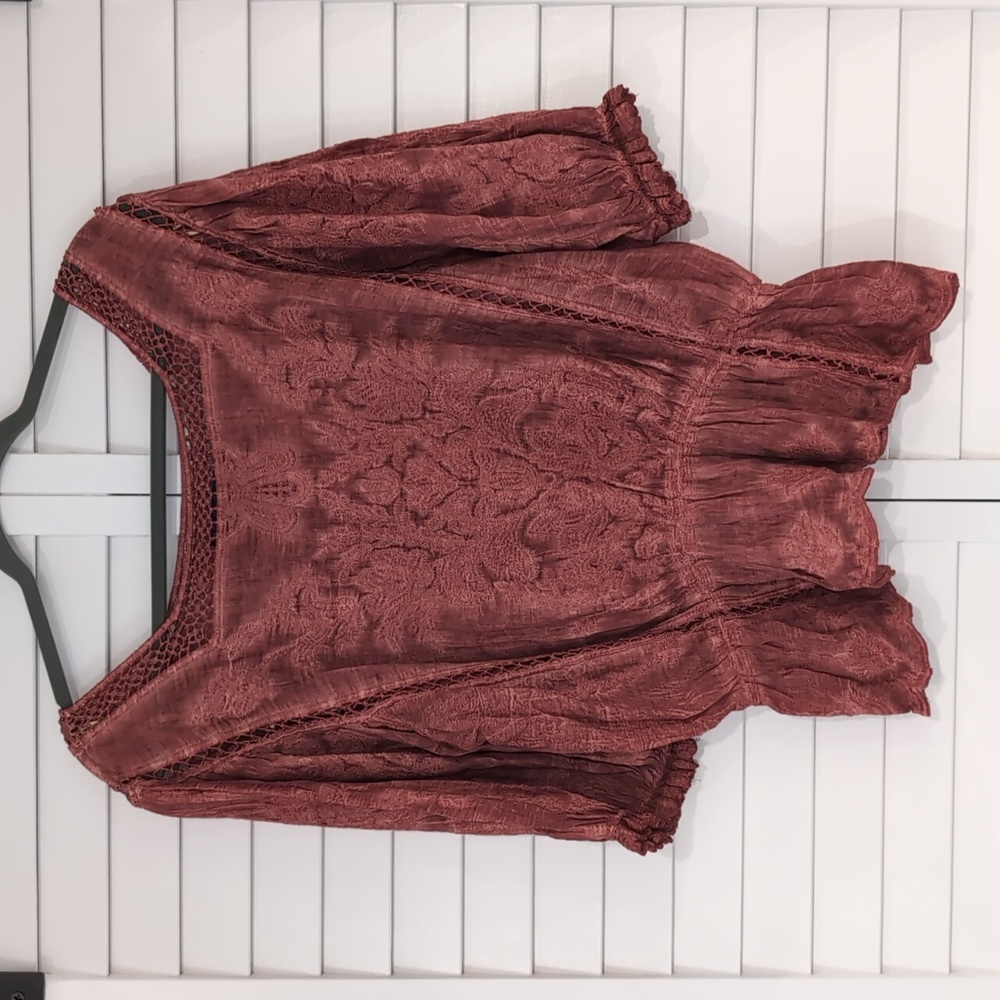 Democracy Mineral Wash Blouse, Size Medium